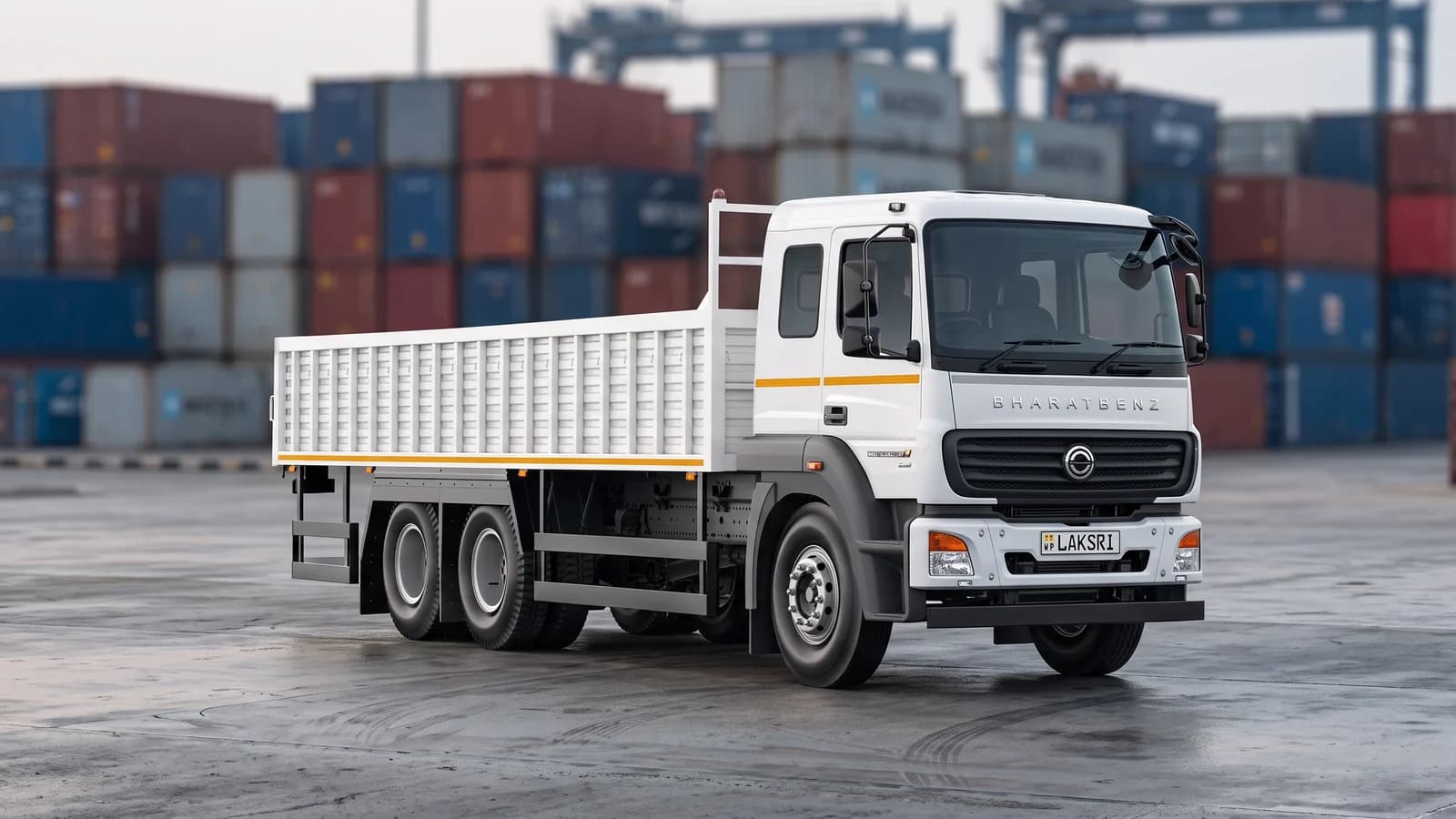 bharatbenz heavy-duty-r in colombo port apron