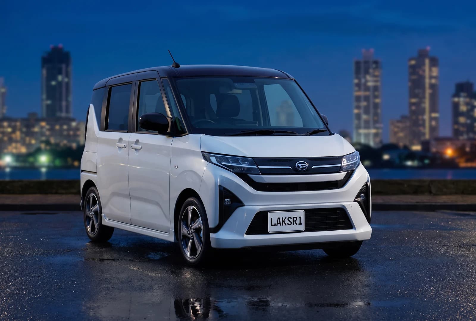 daihatsu move on a colombo street at night