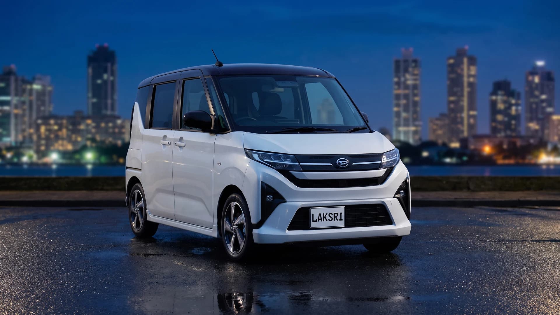 daihatsu move on a colombo street at night