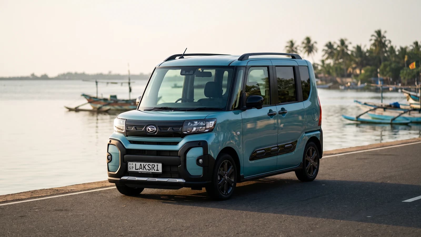 Daihatsu Tanto FunCross in the Negombo lagoon road