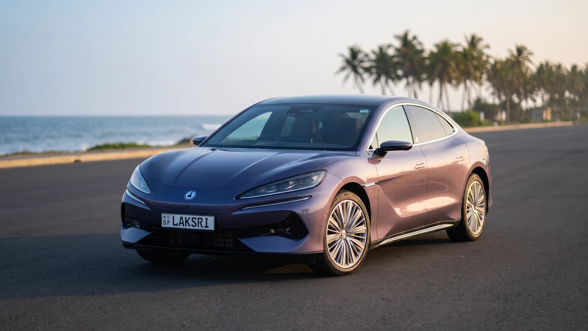 Denza Z9GT in the southern coastal highway at first light