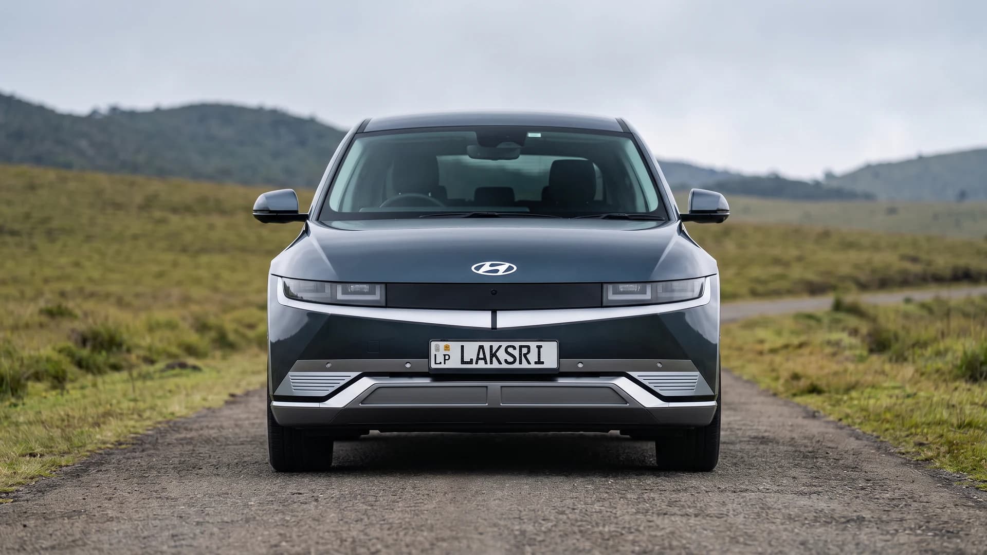Hyundai Ioniq 5 at the Horton Plains road