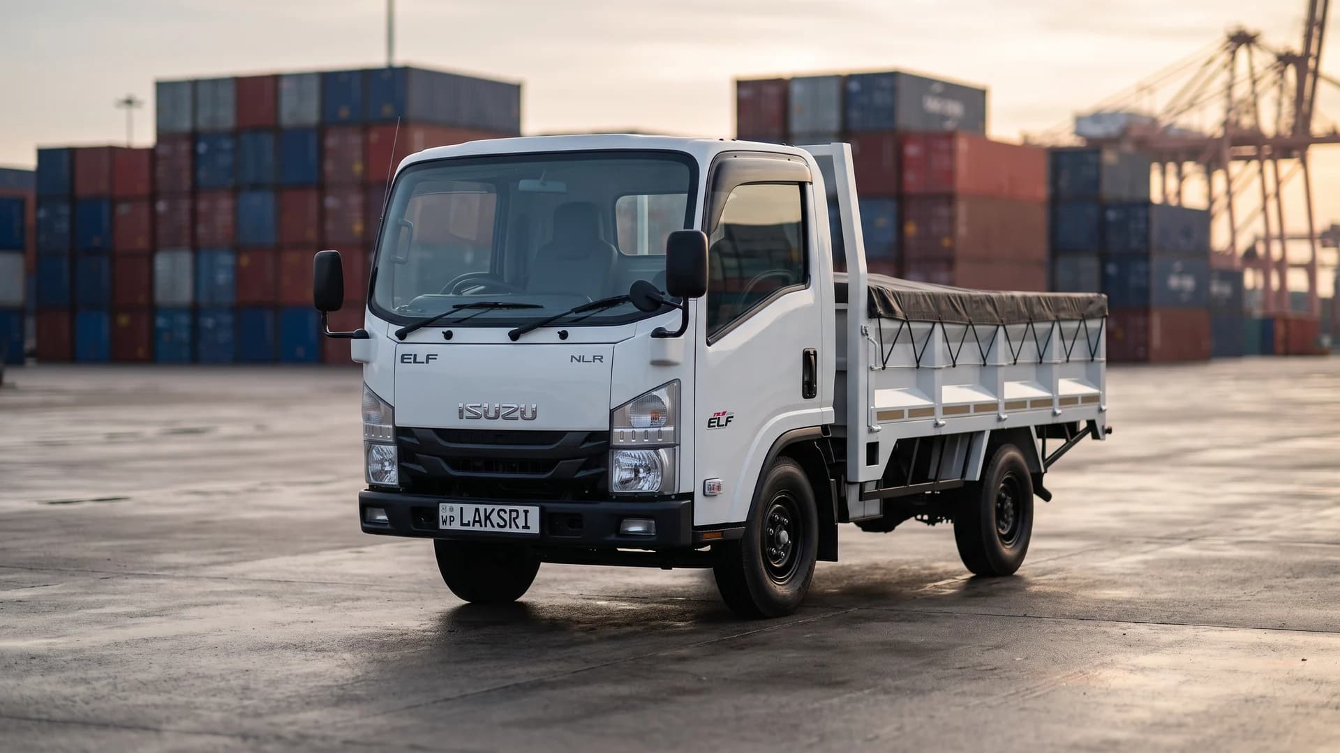 isuzu elf in colombo port apron