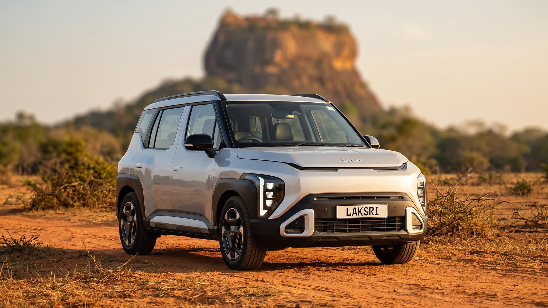 Kia Syros EV at the dry zone near Sigiriya