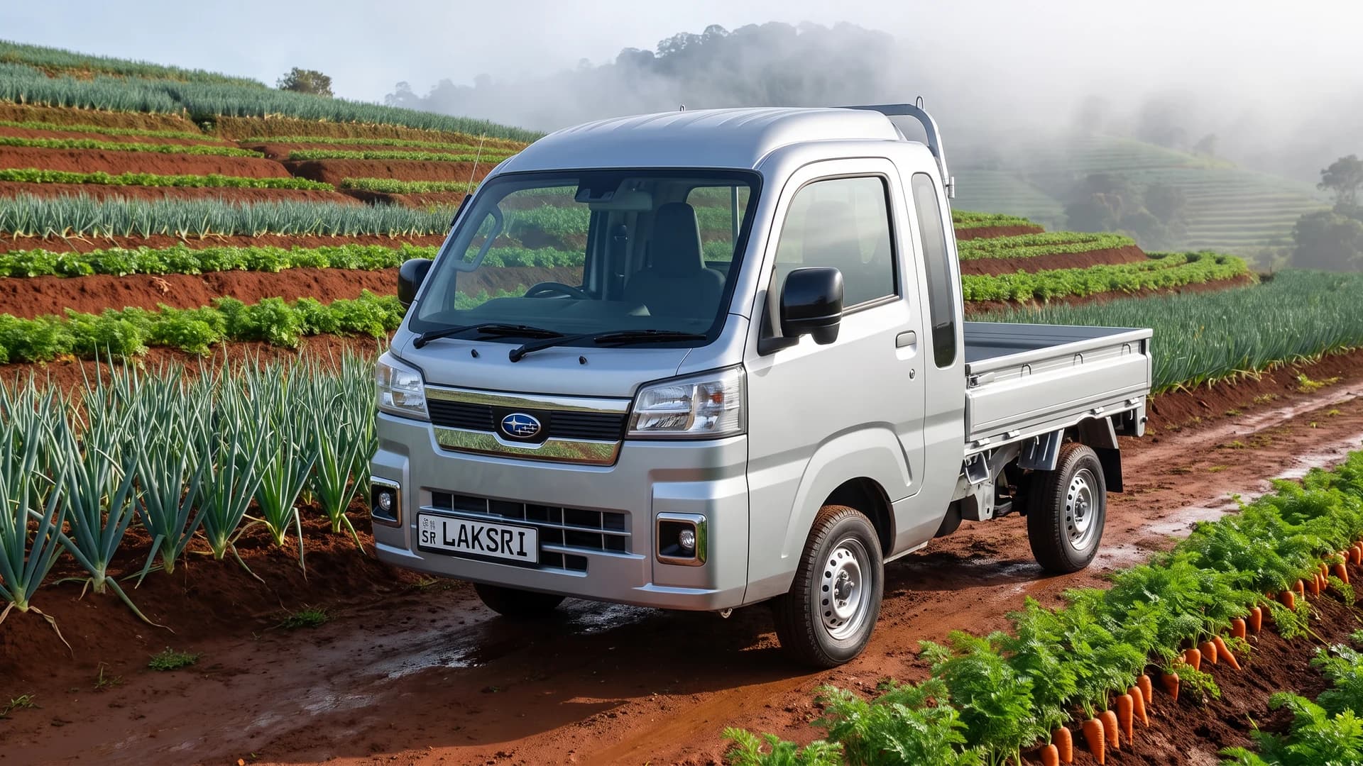 Subaru Sambar Truck in a vegetable farm near Nuwara Eliya