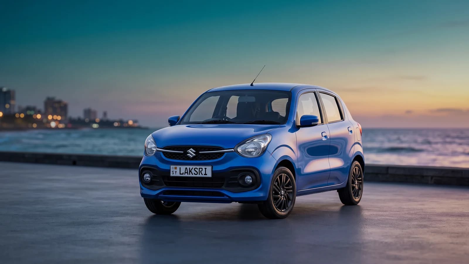 suzuki celerio in galle face dusk