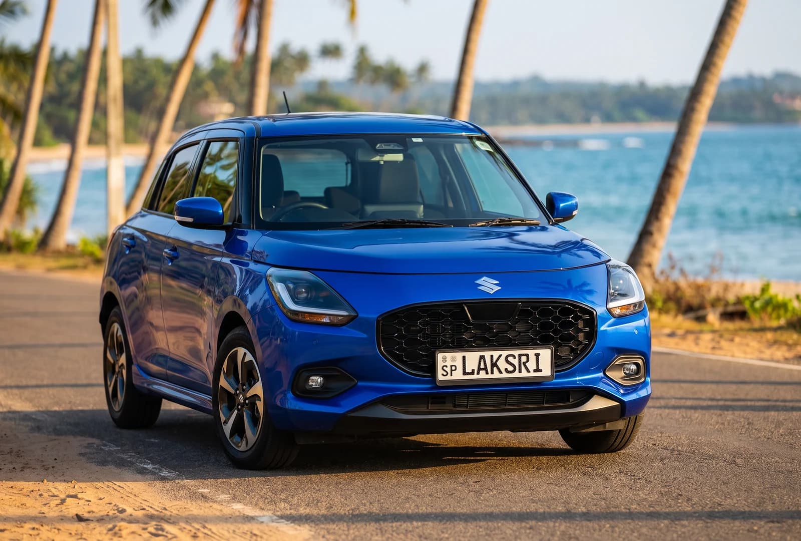 suzuki swift on the southern coast road