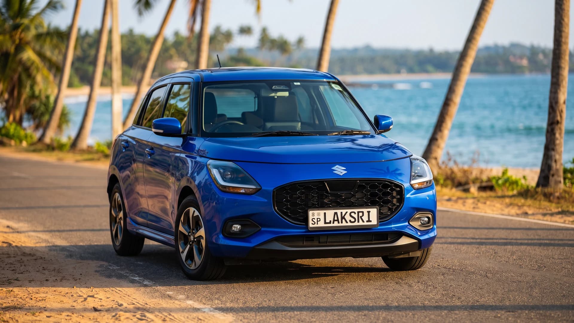 suzuki swift on the southern coast road