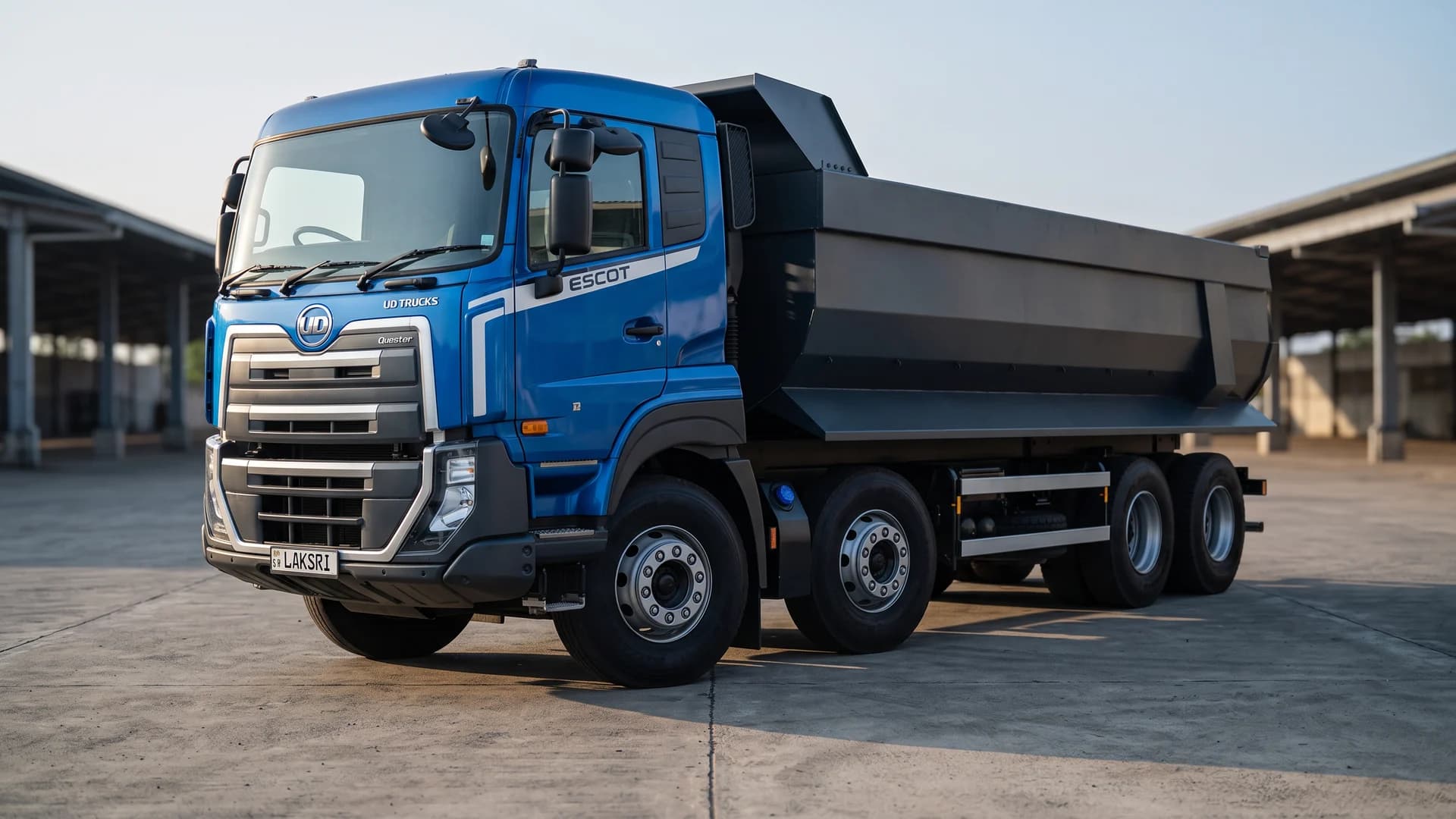 ud-trucks quester in dambulla market dawn